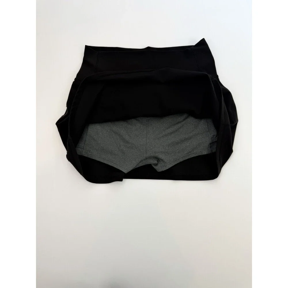 Vuori Womens Volley Skirt Skort XS Black Athletic Tennis Activewear Built-In Sho - Picture 6 of 7